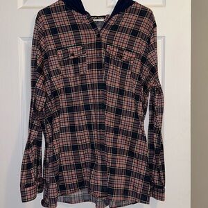 hooded flannel